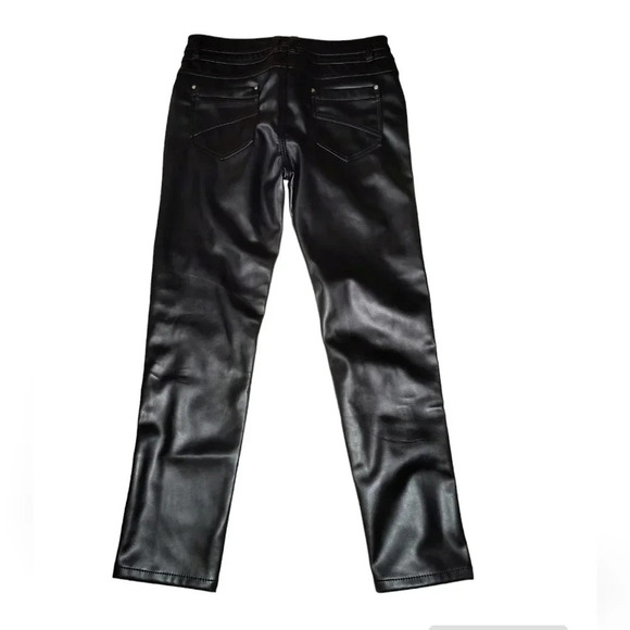 Women's Faux Leather Black Bikercore Goth Emo Sexy Pants, 32 - Picture 2 of 9